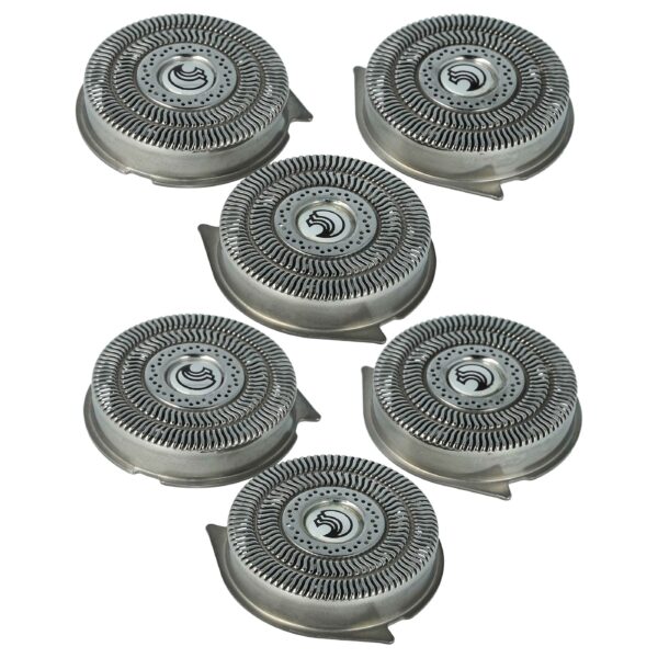 6 Cabeças de Corte Compatíveis com Philips HQ9 para Barbeador Elétrico, Prata