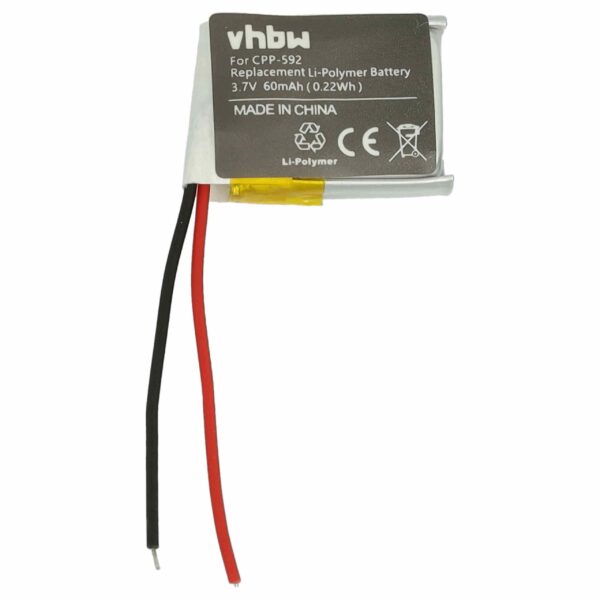 Bateria para Smartwatch Fitbit vhbw LSSP411415 - 60 mAh 3.7 V Li-polímero + Ferramentas