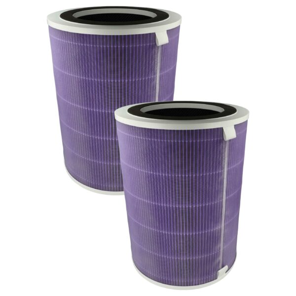 2x Filtros de Substituição para Proscenic A9Mor - Pré-filtro + HEPA(H13) + Carvão Ativado + Ião de Prata