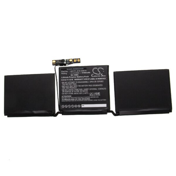 Bateria para Portátil Apple compatível com 616-00675, A2171 - 5100 mAh 11.41 V Li-polímero vhbw