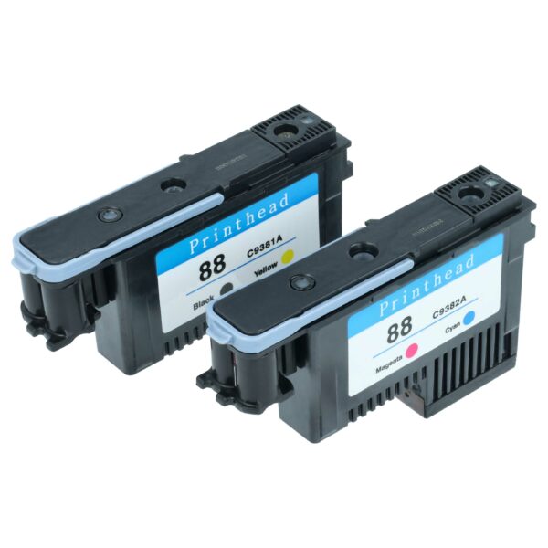 2x Cabeças de Impressão para Impressoras HP C9381A, C9382A - Preto/Ciano/Magenta/Amarelo