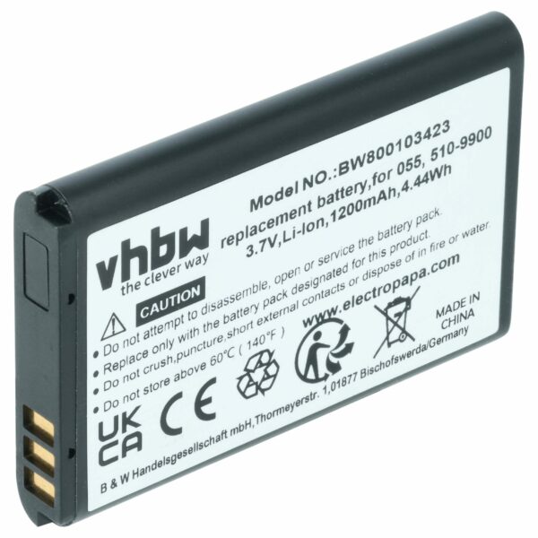 Bateria para Câmara Vídeo Liquid Image 510-9900 - 1200 mAh 3.7V Li-Ion vhbw