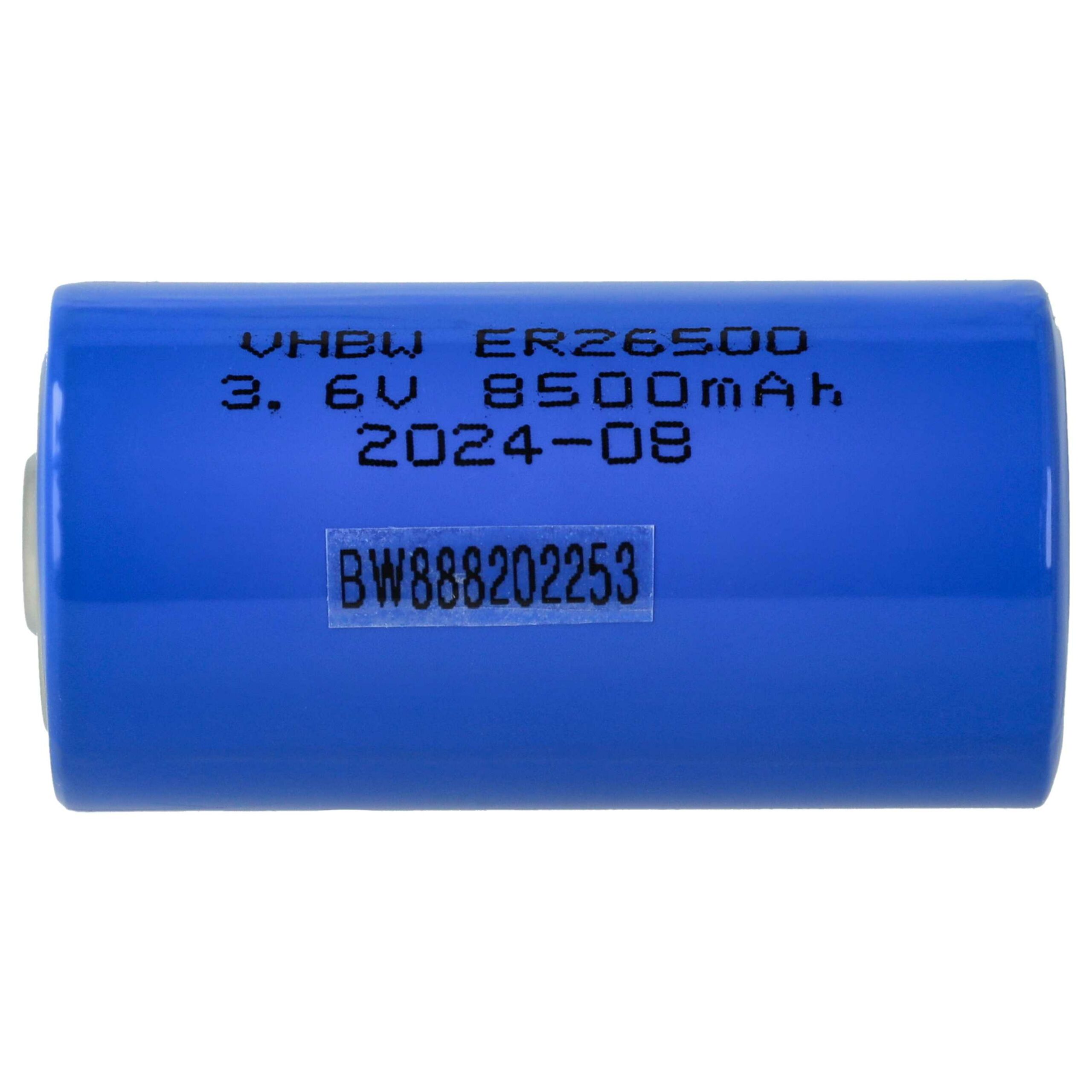 Baterias vhbw ER26500 Tamanho C Li-SOCl2 3.6V 8500mAh - 10 unidades - Image 3