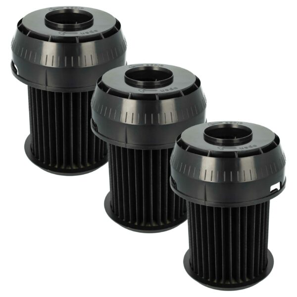 Pack 3x Filtros Plissados de Substituição vhbw para Aspiradores Bosch e Siemens