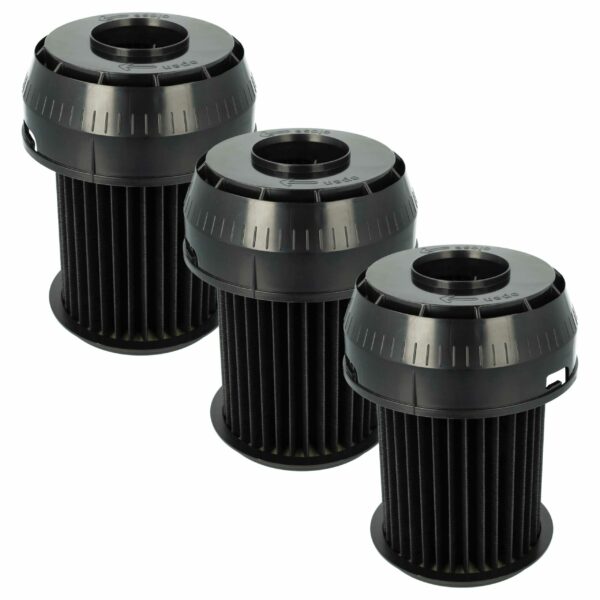 Pack 3x Filtros Plissados de Substituição vhbw para Aspiradores Bosch e Siemens