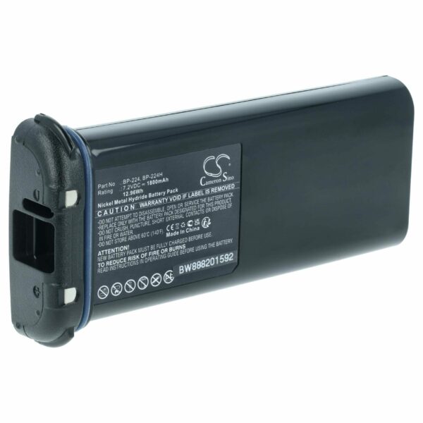 Bateria vhbw compatível Icom BP-224, BP-224H - 1800 mAh 7.2 V NiMH