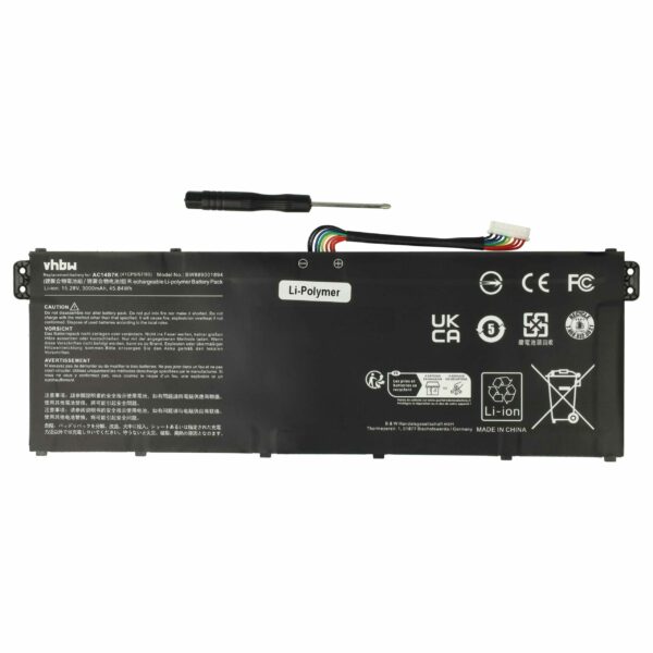 Bateria vhbw para Acer AC14B7K - 3000 mAh 15.28 V Li-polímero, preta