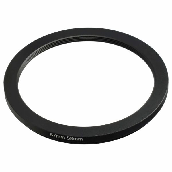 Anel Adaptador Step-Down vhbw 67 mm para 58 mm para Objetivas de Câmara