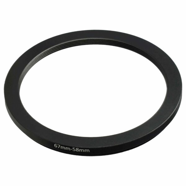 Anel Adaptador Step-Down vhbw 67 mm para 58 mm para Objetivas de Câmara
