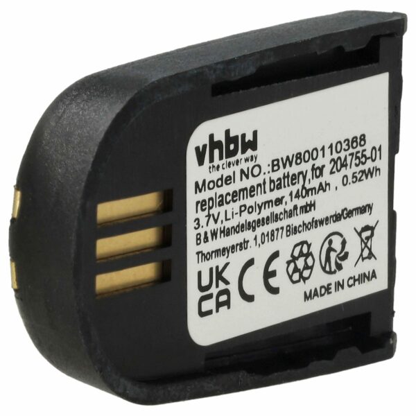 Bateria para Auscultador sem Fios vhbw compatível com Plantronics 204755-01, 82742-01, 84598-01 - 140 mAh 3.7 V Li-polímero