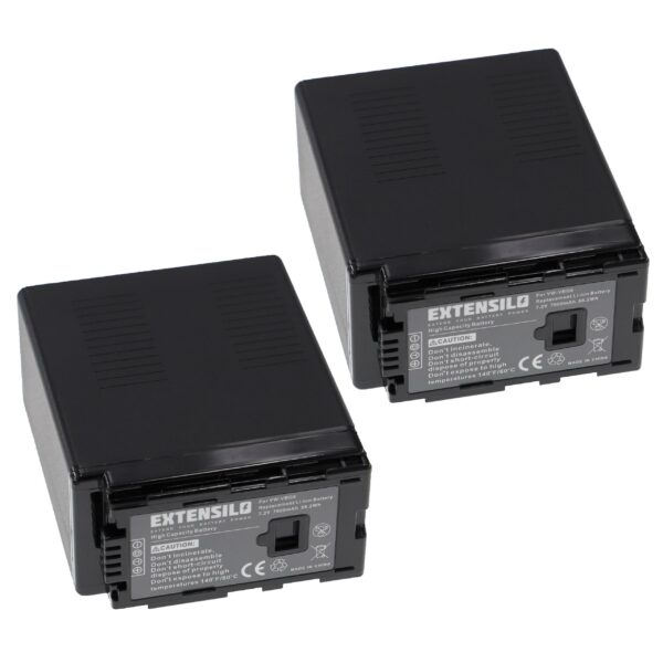 2x Bateria EXTENSILO para Panasonic VW-VBG6 - 7800mAh, 7.2V, Li-Ion