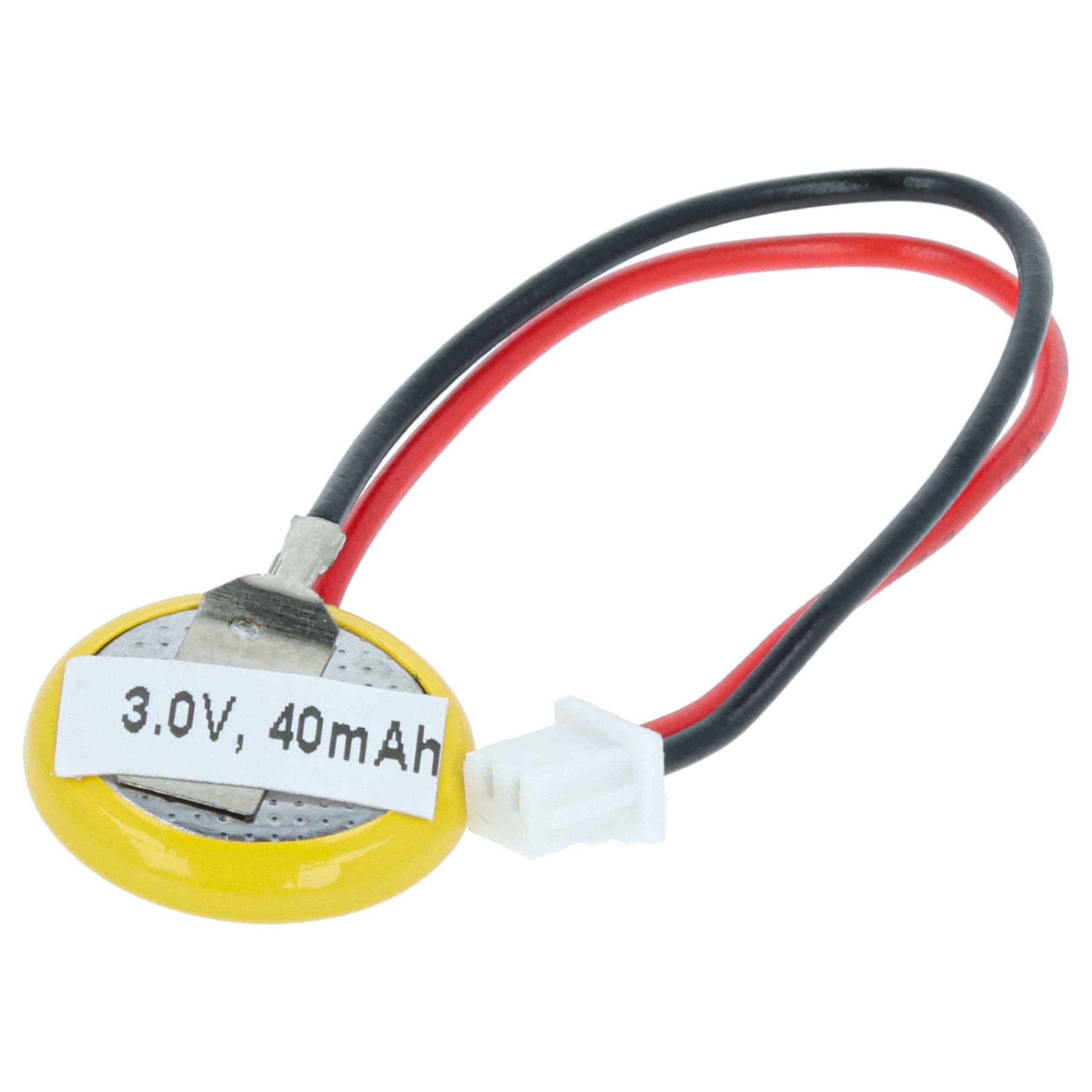 Bateria BIOS vhbw para Computador Portátil - 40 mAh 3V Li-Ion (Compatível com 1207, 0108)