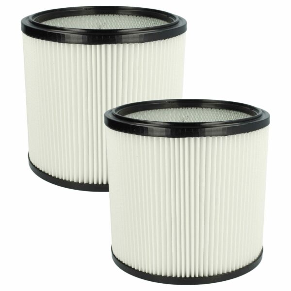 2x Filtro Cartucho Substituição Starmix 413525, 4011240413525 para Aspiradores Starmix, Preto/Branco