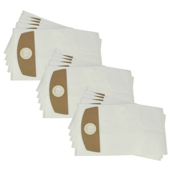 Pack 15x Sacos para Aspirador vhbw compatível com Flex 487.287 e Metabo - Microfleece