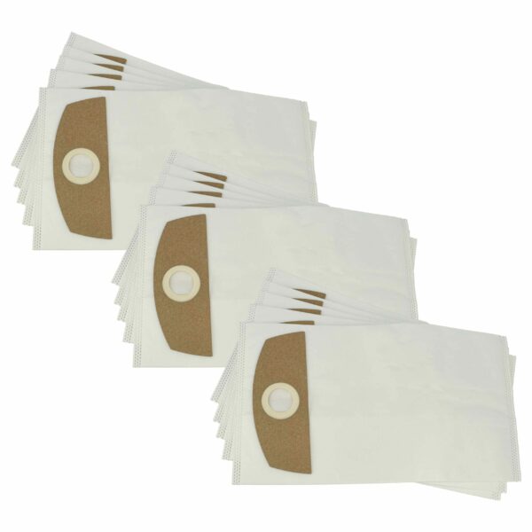 Pack 15x Sacos para Aspirador vhbw compatível com Flex 487.287 e Metabo - Microfleece