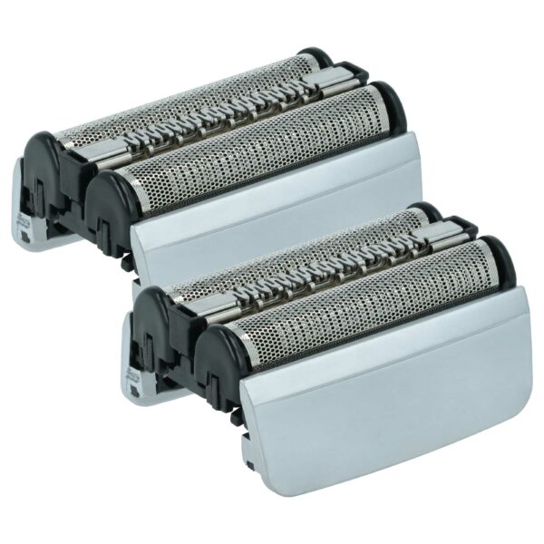 2x Cabeças de Corte vhbw substitui Braun 83M para Máquina de Barbear Elétrica, preto / prateado