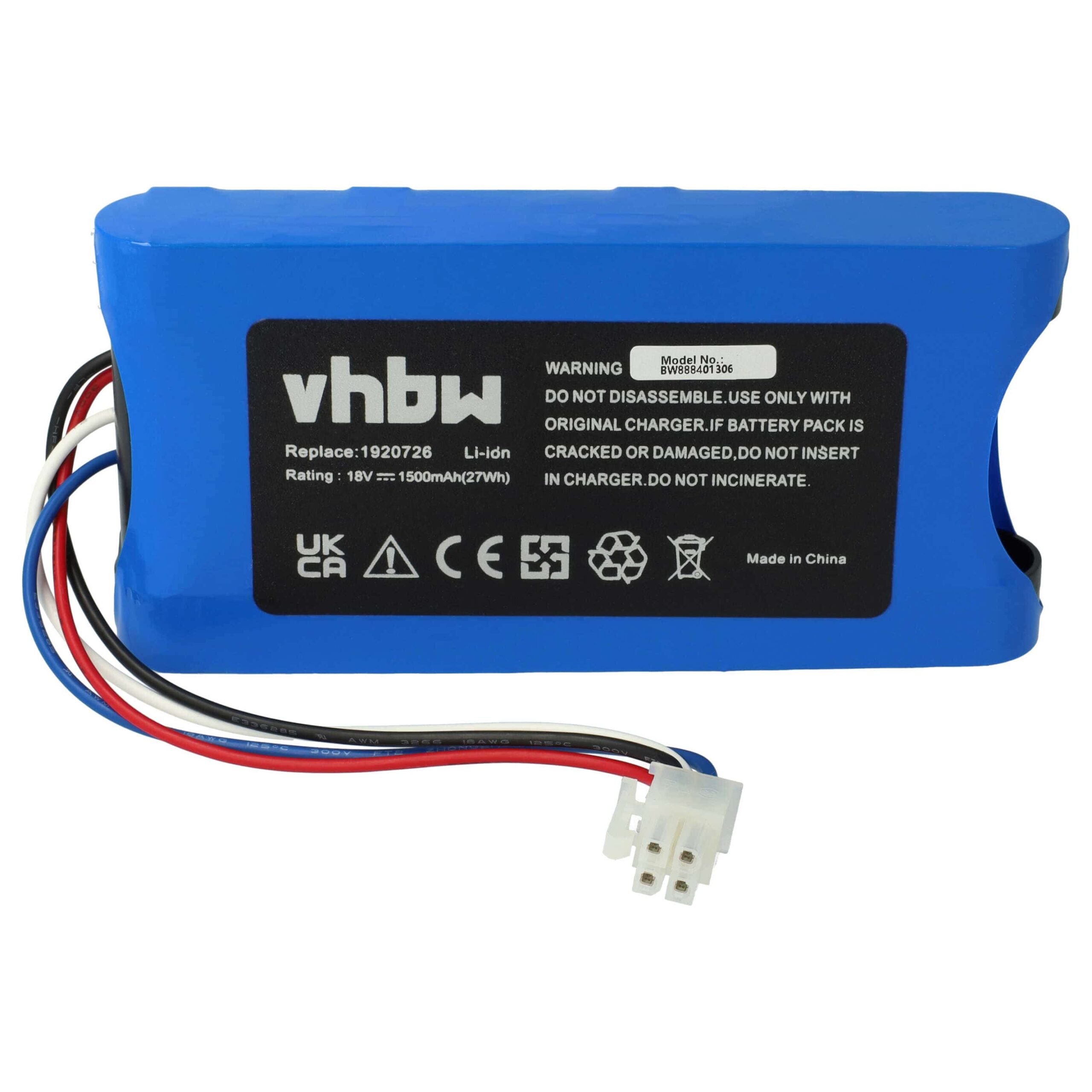 Bateria vhbw para Yard Force Amiro 350, 400, Easymow 260B - 1500 mAh 18 V Li-Ion