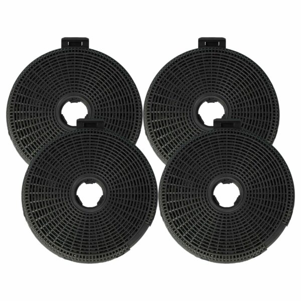 4x Filtro de Carvão Ativado para Exaustor Teka Küppersbusch ZUB 881 - 20 cm