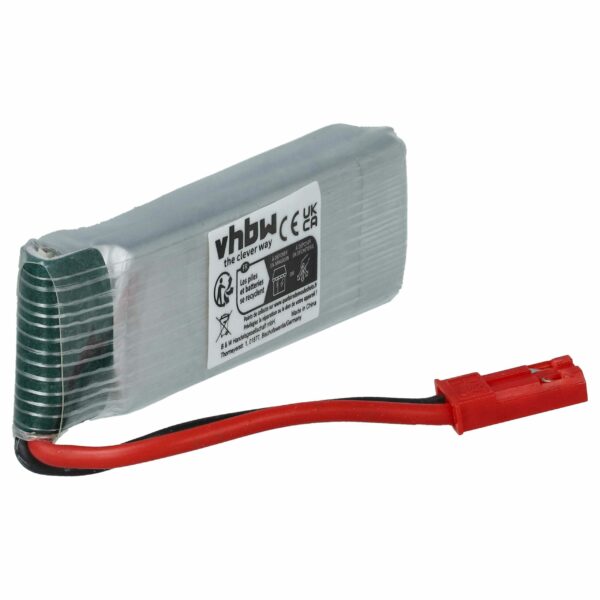 Bateria vhbw para Drone UDI U818A - 500 mAh 3.7 V Li-Ion