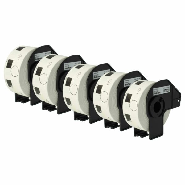 5x Rolo de Etiquetas Compatível com Brother DK-11218 - Premium 24 mm + Suporte