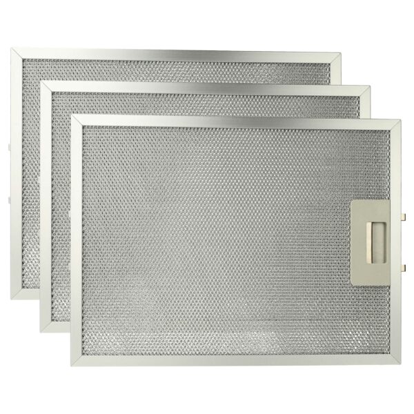 3x Filtro de Gordura Metálico Long-Life vhbw para Exaustor Alno, Zanussi, Turbo