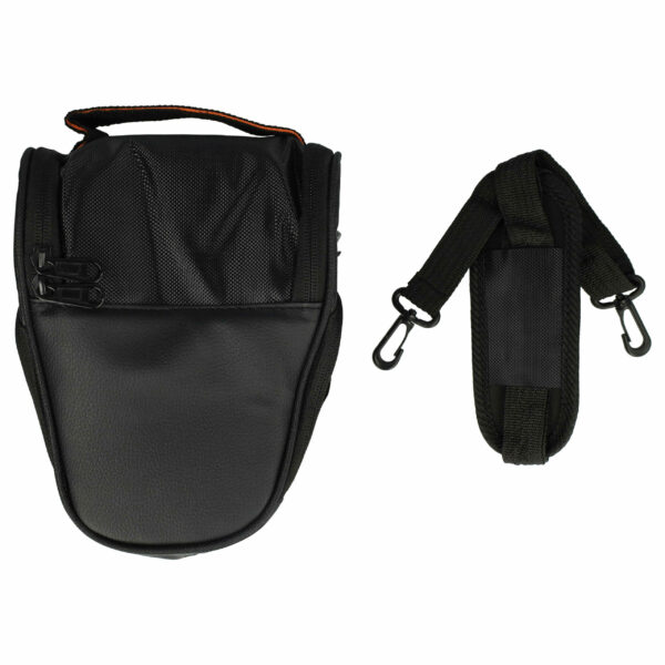 Bolsa de Câmara vhbw para Pentax, Panasonic, Nikon, Samsung e outros - Preta 215 x 155 x 97 mm com Alça de Ombro