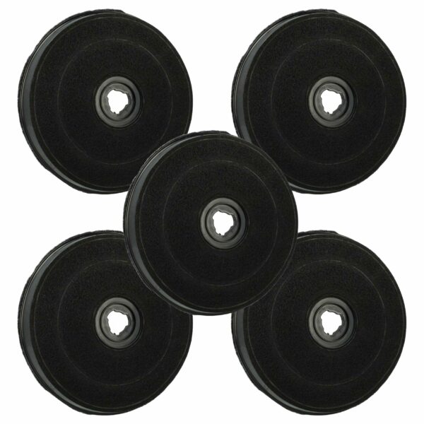 Pack 5x Filtro de Carvão Ativado para Exaustor Zanussi - Compatível Indesit C000307666, C0005795 - 23 cm