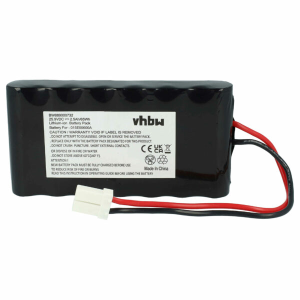 Bateria vhbw compatível com Ambrogio 015E00600A - 2500 mAh 25.9 V Li-Ion