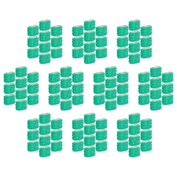 100x Pilhas Botão Recarregáveis NiMH Tipo 3/V150H 150 mAh 3.6V - vhbw