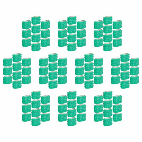 100x Pilhas Botão Recarregáveis NiMH Tipo 3/V150H 150 mAh 3.6V - vhbw