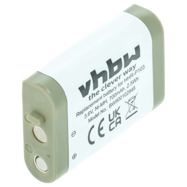 Bateria vhbw para telefones GE e Panasonic - 700 mAh 3.6 V NiMH