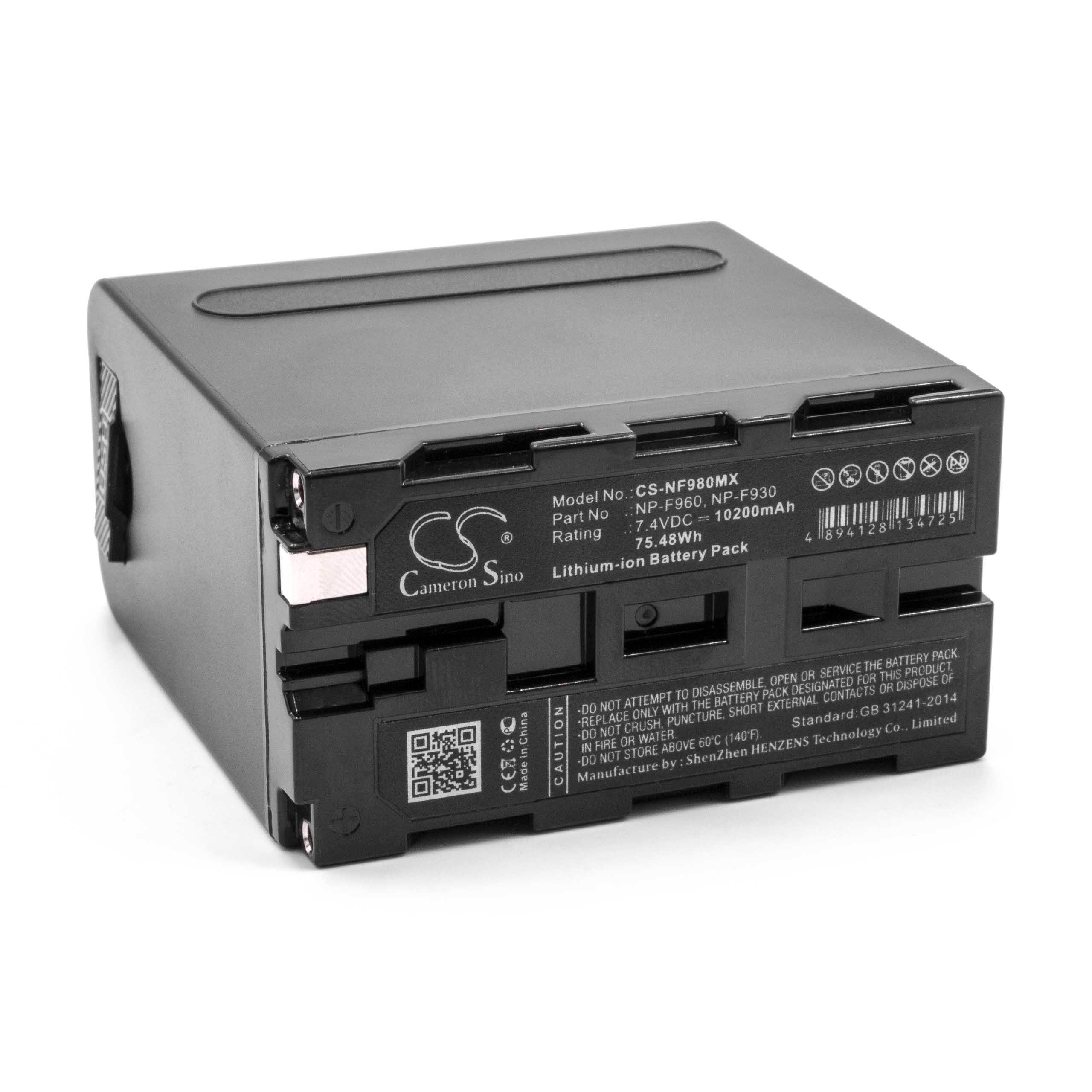 Bateria para Câmaras e Videocâmaras vhbw substitui Sony NP-F960 10200 mAh 7.4 V Li-Ion - Image 2