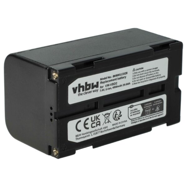 Bateria vhbw para câmara de vídeo Hitachi VM-BPL13, JVC, RCA 4000 mAh 7.4 V
