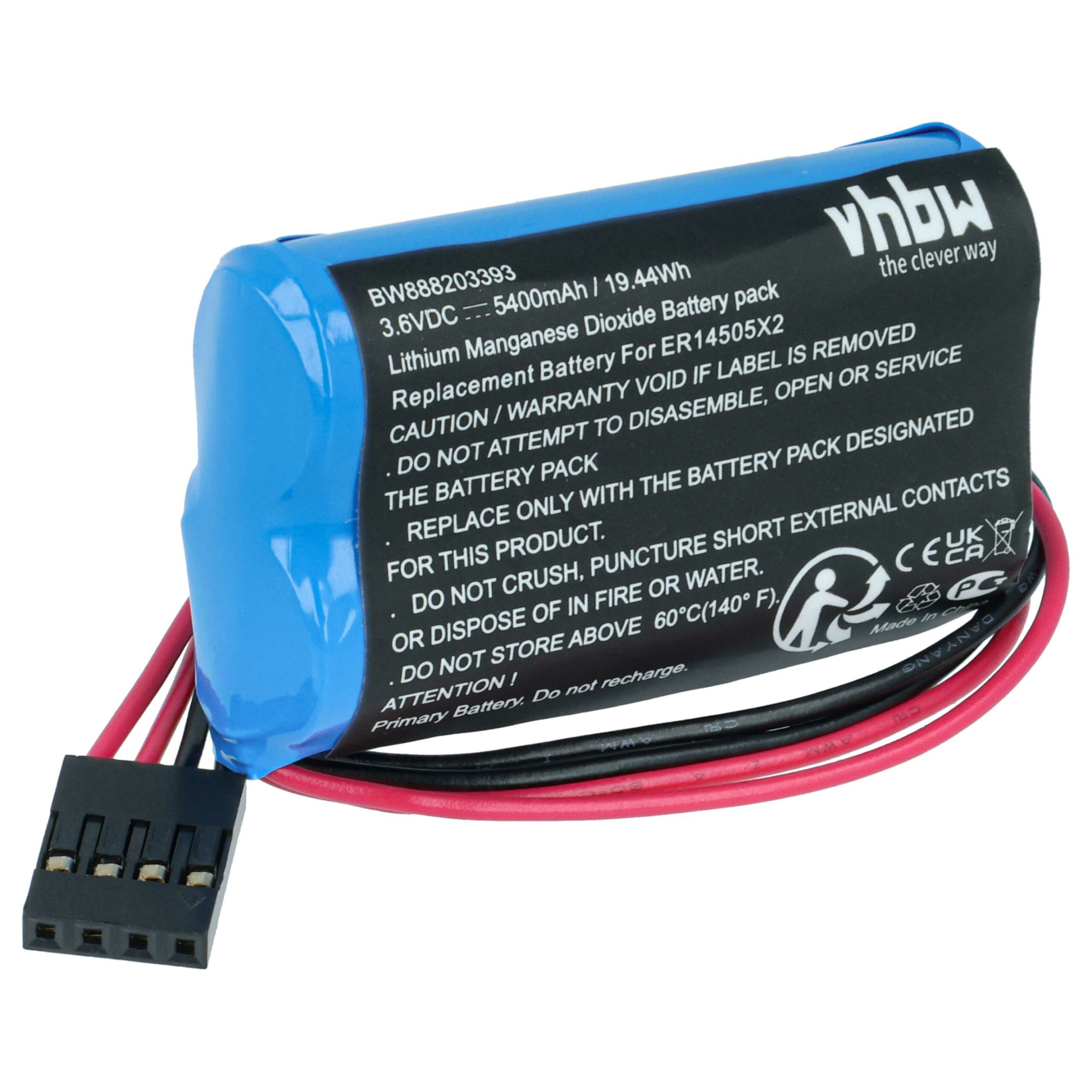 Bateria vhbw para Controlador CNC Schneider 2XSL360/131 5400 mAh 3.6 V