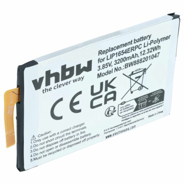 Bateria vhbw 3200 mAh para telemóvel Sony Xperia XA2, L2, LIP1654ERPC