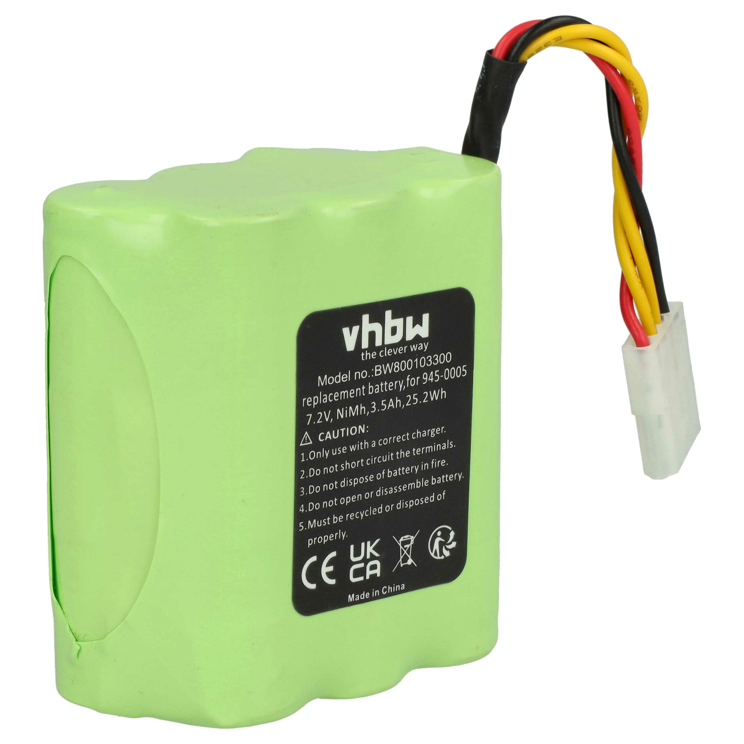 Bateria vhbw 3500mAh 7.2V NiMH para Neato e Vorwerk (945-0005, 945-0006, 205-0001, 945-0024)