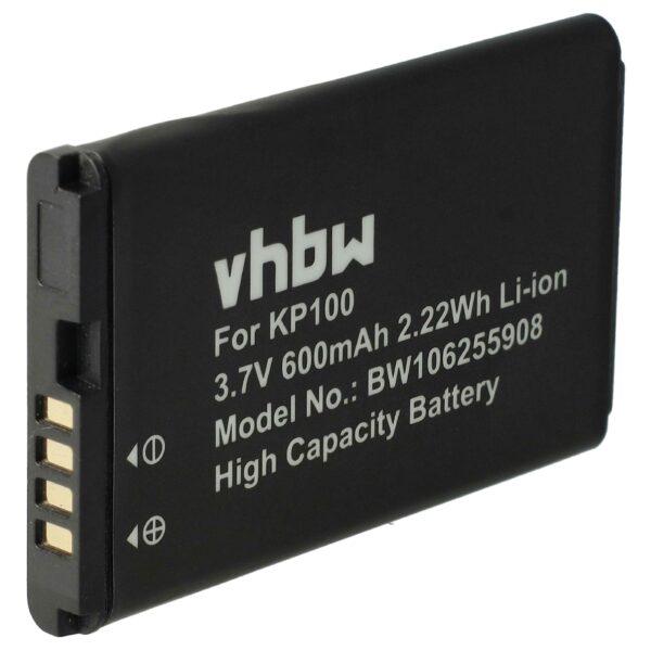Bateria vhbw para telemóvel LG (600 mAh, 3.7 V, Li-Ion)