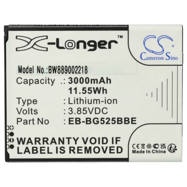 Bateria para Telemóvel Samsung EB-BG525BBE, GH43-05060A - 3000 mAh 3.85 V Li-Ion vhbw