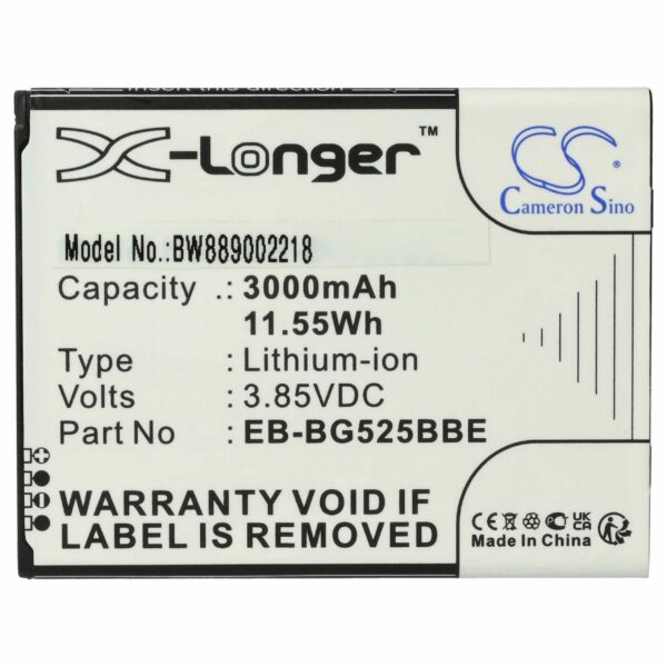 Bateria para Telemóvel Samsung EB-BG525BBE, GH43-05060A - 3000 mAh 3.85 V Li-Ion vhbw