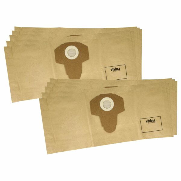 10x Sacos para Aspirador Parkside 30250132 - Papel de Alta Qualidade vhbw