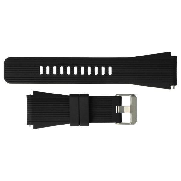 Pulseira para Samsung Galaxy Watch / Gear Smartwatch - 22mm, silicone, preto (13,1 + 7,1 cm)