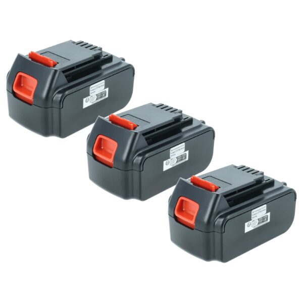 3x Bateria vhbw 20V 4000mAh Li-Ion para Black & Decker LBXR20, LBX20, LB20, LB2X4020