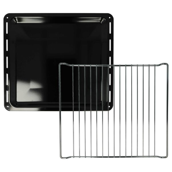 Conjunto de Tabuleiro e Grelha para Forno vhbw compatível com Zanussi e AEG - 42,3 x 37,8 cm