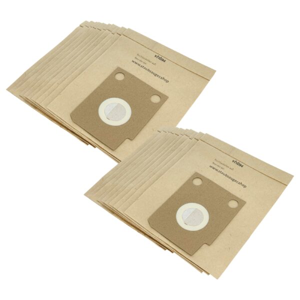 20x Sacos para Aspirador Hoover Gr. H7 / Swirl H32 - vhbw papel