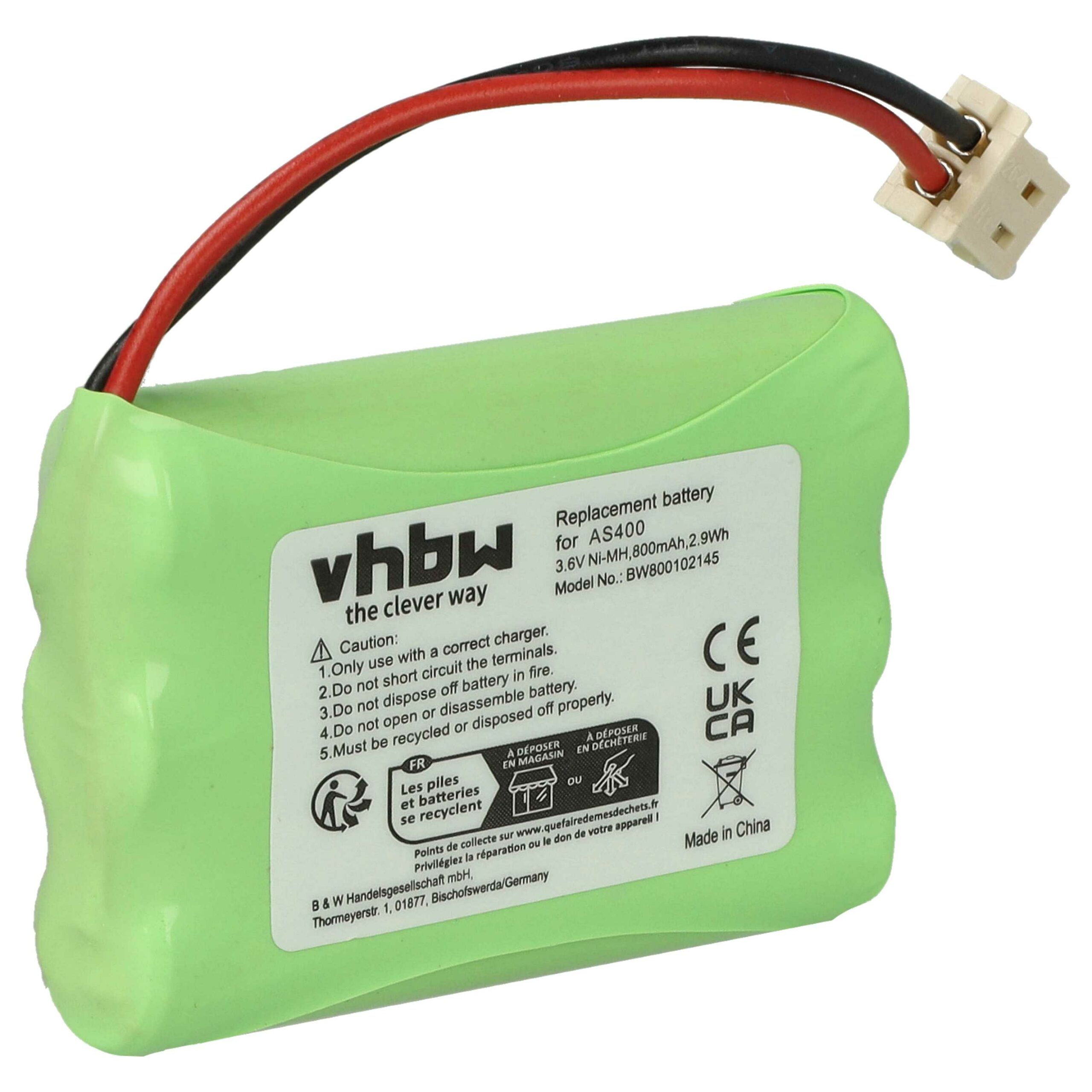 Bateria de Substituição para Controlador RAID IBM vhbw - 800 mAh 3.6V NiMH