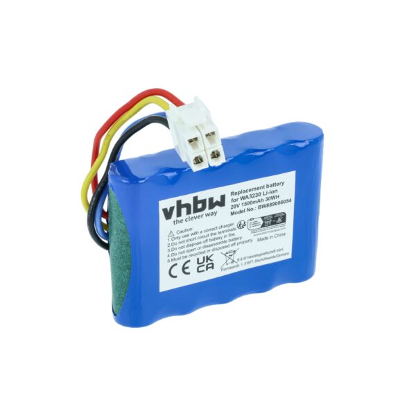 Bateria vhbw 20V 1.5Ah Li-Ion para Worx WR105SI, Landroid S300, S500i e Landxcape LX790, LX796