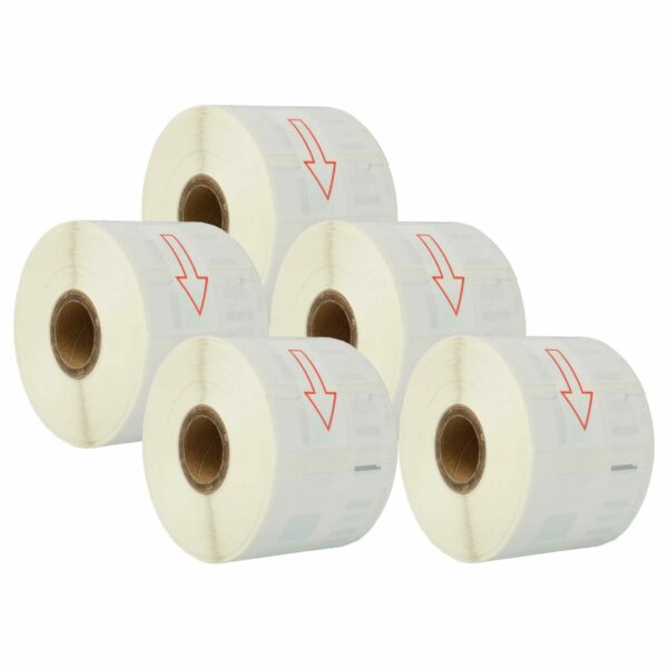5 Rolos de Etiquetas vhbw Compatíveis com Dymo 11354 - 57 mm x 32 mm