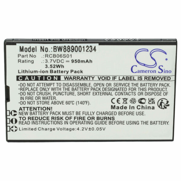 Bateria para Telemóvel Swisstone RCB06S01 vhbw - 950 mAh 3.7V Li-Ion