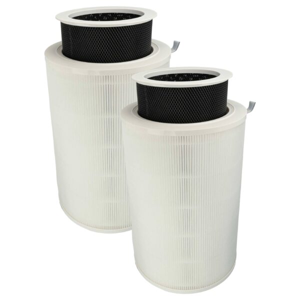 2x Filtros de Substituição vhbw para Purificador de Ar (Pré-filtro + HEPA + Carvão Ativado) - Diâmetro 20 cm