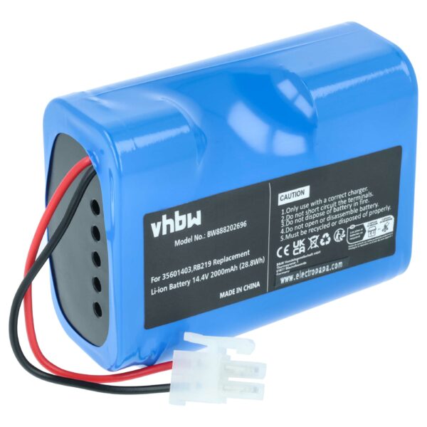 Bateria vhbw para aspirador Hoover RB219, Li-RB226 2000mAh, 14.4V Li-Ion